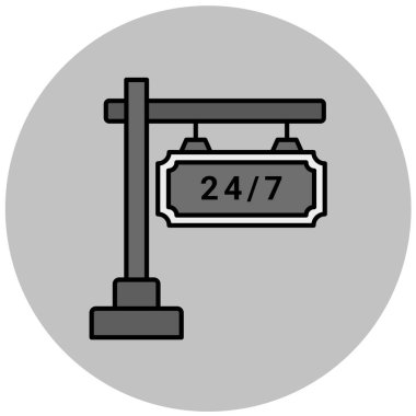 Otopark ikonu. Web için yol işareti vektör simgelerinin basit illüstrasyonu