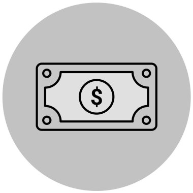 Dolar. Web simgesi basit illüstrasyon