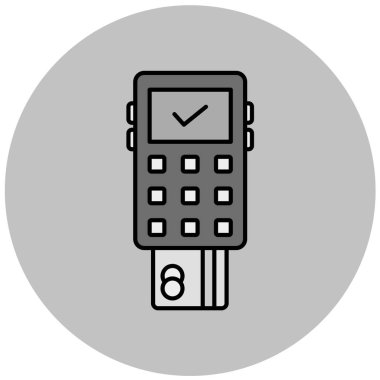 ATM 'de. Web simgesi basit illüstrasyon