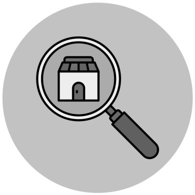 Büyüteç simgesi. vektör illüstrasyonu