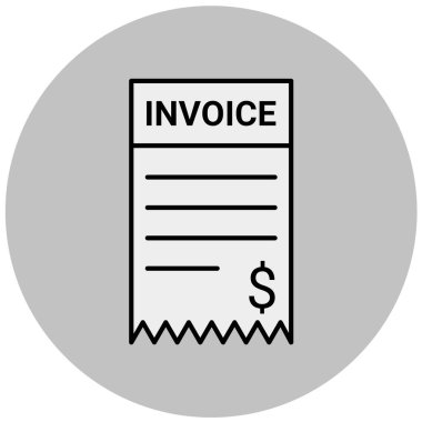 Fatura. Web simgesi basit illüstrasyon