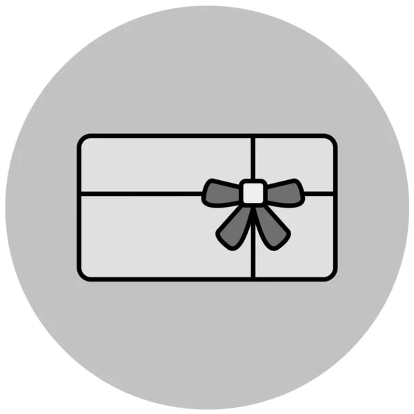Gift Card Icon Simple Illustration Present Vector Icons Web Design — Stok Vektör