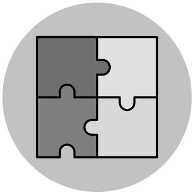 Bulmaca simgesi vektör çizimi