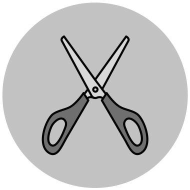 Makas simgesi. Web için makas vektör simgelerinin basit çizimi