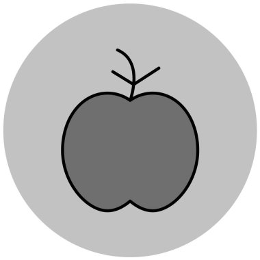 Elma. Web simgesi basit illüstrasyon