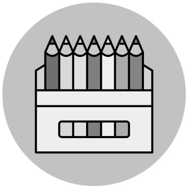 Kalem seti. Web simgesi basit illüstrasyon