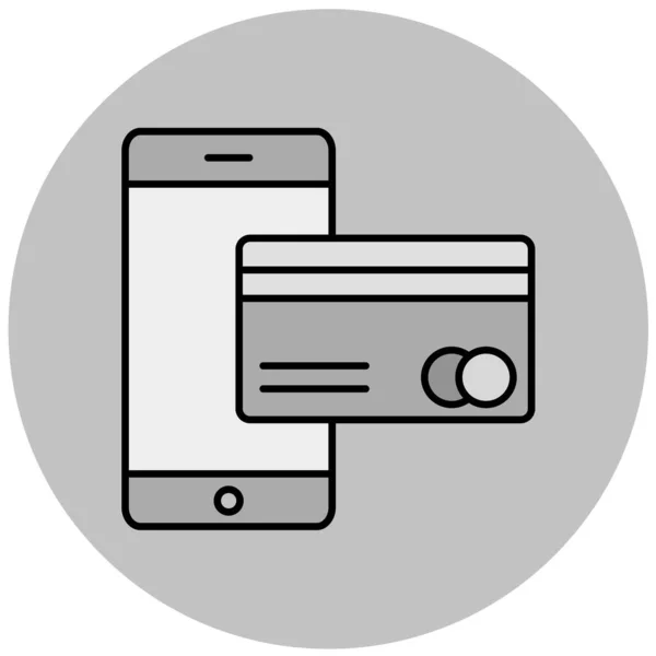 Mobiel Pictogram Van Creditcardvector — Stockvector