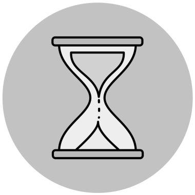 Kum saati simgesi. Beyaz arkaplanda izole edilmiş web tasarımı için kum saati vektör simgelerinin basit çizimi