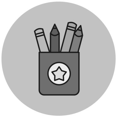 Kalemler. Web simgesi basit illüstrasyon