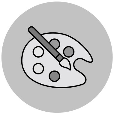 Palet 'i boya. Basit tasarım