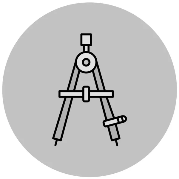 Brújula Icono Web Ilustración Simple — Vector de stock