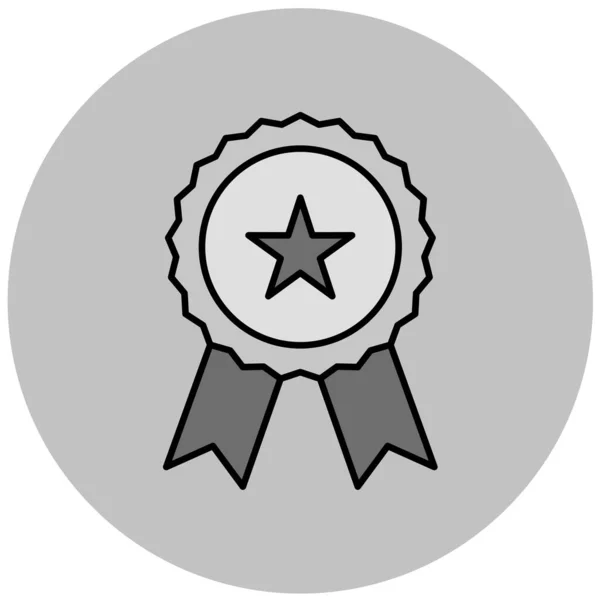 Μετάλλιο Web Εικονίδιο Απλή Απεικόνιση — Διανυσματικό Αρχείο