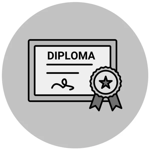 Certificado Ícone Web Ilustração Simples — Vetor de Stock