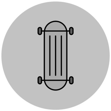 Kaykay, web simgesi basit illüstrasyon