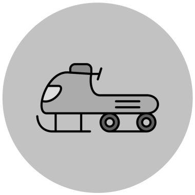 Kar bisikleti, web simgesi basit illüstrasyon