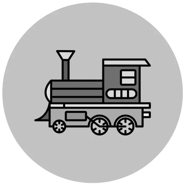 Trein Pictogram Vector Illustratie — Stockvector