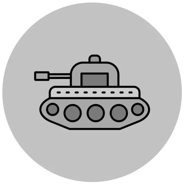 Tanque Icono Web Ilustración Simple — Vector de stock