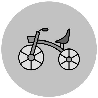 Bisiklet ikonu. Basit tasarım