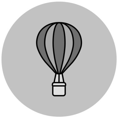 Sıcak hava balonu ikonu. düz tasarım biçimi.