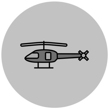 Helikopter. Web simgesi basit illüstrasyon