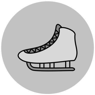 Paten ikonu. Çizgili spor ayakkabısı çizimi resimli resim. beyaz arkaplanda izole.