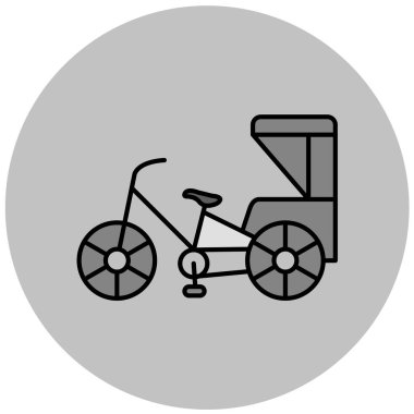 bisiklet ikonu vektör illüstrasyonu