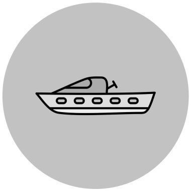 Gemi. Web simgesi basit illüstrasyon