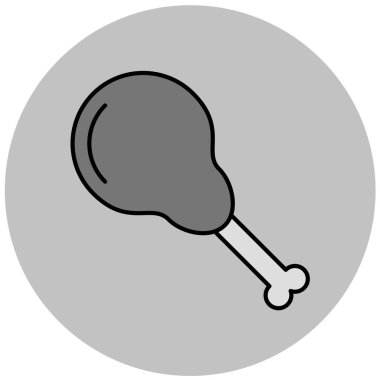 tavuk vektör simgesi modern basit illüstrasyon