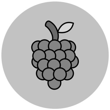 üzüm ikonu vektör illüstrasyonu