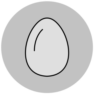 Yumurta simgesi vektör illüstrasyonu