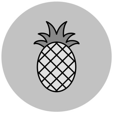 ananas ikonu vektör illüstrasyonu
