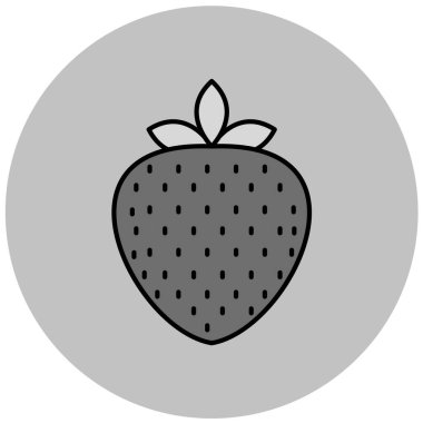 Moda biçimi izole edilmiş arka planda çilek simgesi