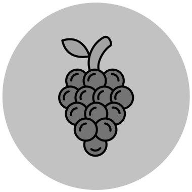 üzüm ikonu vektör illüstrasyonu