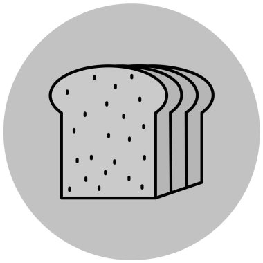 Ekmek ikonu. vektör illüstrasyonu