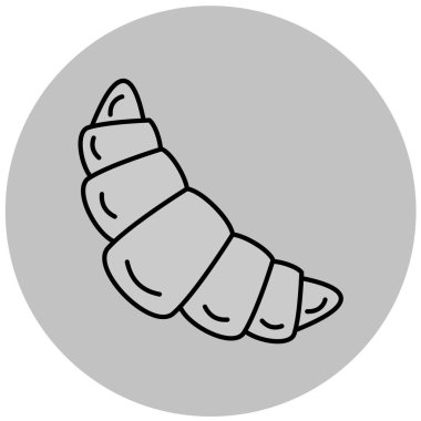 Ay çöreği. Web simgesi basit illüstrasyon