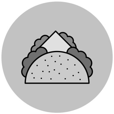 Hamburger ikonu vektör illüstrasyonu