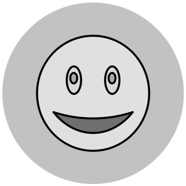 Gülümseme simgesi, vektör illüstrasyonu