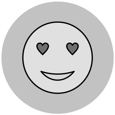 Gülen surat simgesi, vektör illüstrasyonu