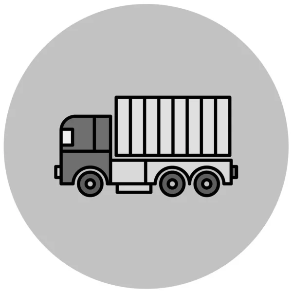 Ilustrasi Vektor Ikon Truk - Stok Vektor