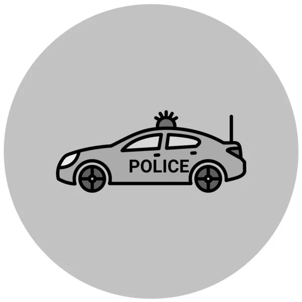 Ikona Autonehody Jednoduchá Ilustrace Vektorového Symbolu Policejního Vozidla Pro Web — Stockový vektor