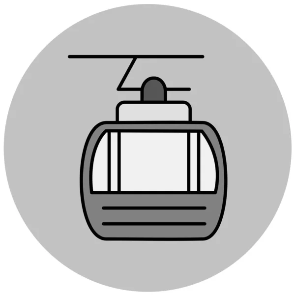 Vector Illustration Single Train Icon —  Vetores de Stock