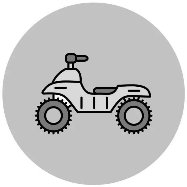 Мотоцикл Веб Іконка Проста Ілюстрація — стоковий вектор