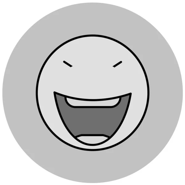 Посмішка Обличчя Емоційна Іконка Векторна Ілюстрація — стоковий вектор