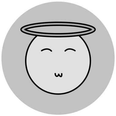 Şirin bir çizgi film suratının vektör çizimi