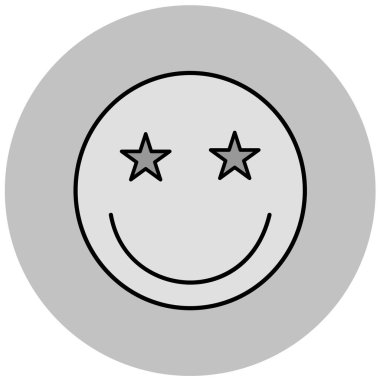 Gülen surat simgesi, vektör illüstrasyonu