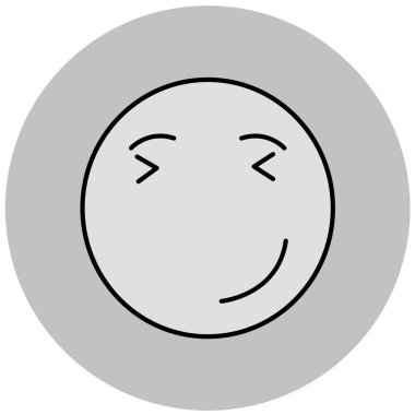 gülen yüz simgesi, vektör illüstrasyonu