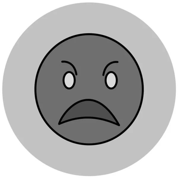 Ansikte Emoticon Ikon Vektor Illustration — Stock vektor