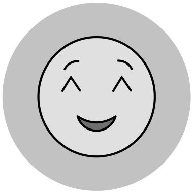 gülen yüz simgesi, vektör illüstrasyonu