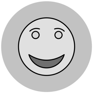 gülen yüz simgesi, vektör illüstrasyonu