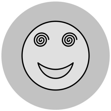 gülen yüz simgesi, vektör illüstrasyonu